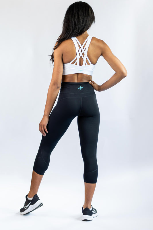 Black High waisted ¾ Length Leggings